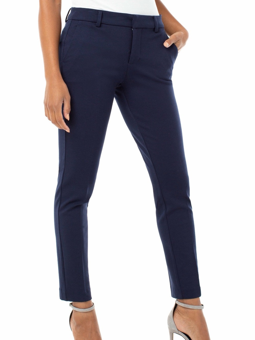 Liverpool Los Angeles Kelsey Super Stretch Ponte Trouser – Cadet Blue Size 10/30